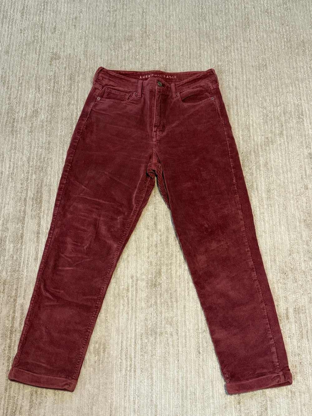 American Eagle Outfitters Burgundy Corduroy Jeans